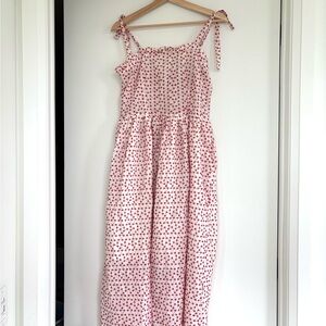 Floral Print Midi Strap Dress (Mexican Designer)